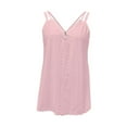 thumbnail image 3 of Tosmy Summer Tank Tops For Women Ladies Casual Fashion Sleeveless Solid Color V Neck Halter Top Vest For Women, 3 of 9