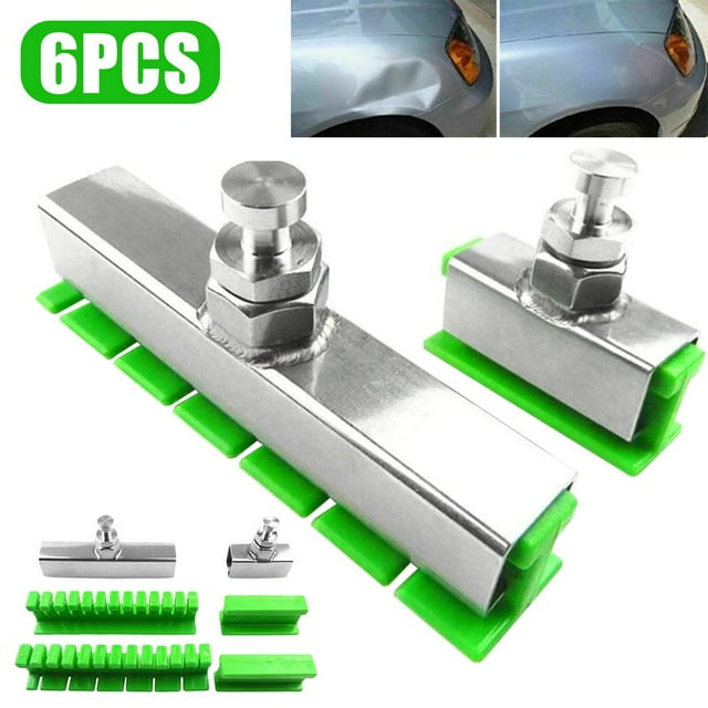 MesaSe 2PCS Car Dent Repair Tool Set Car Dent Puller Repair Kit Dent Lifter Puller Auto Body Paintless Dent Removal Tools Kit with Metal Steel Slot Short Puller & Long Puller for Car