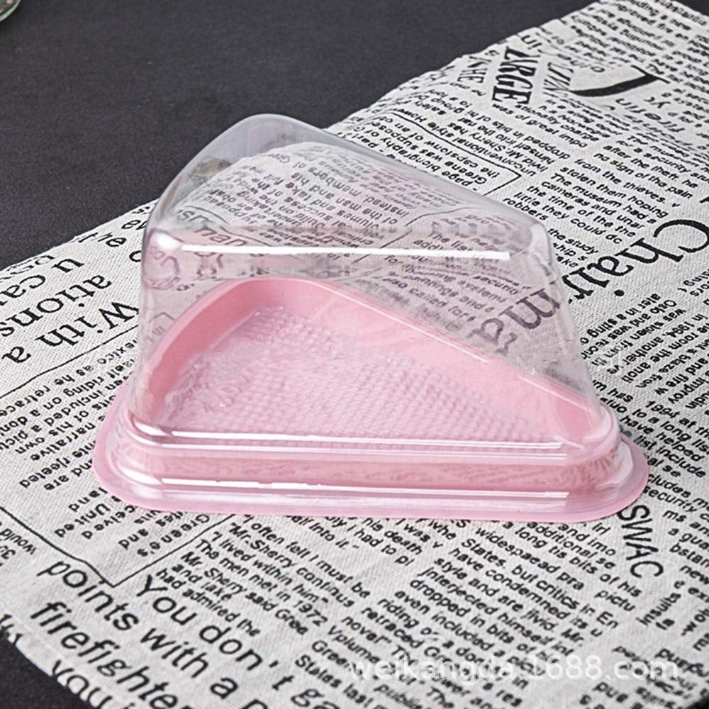 GLAITC Cake Slice Container,50Pcs Clear Cheesecake Pie Container Triangle 