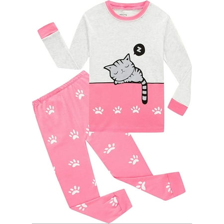 

Little Big Girls Pajamas Set Long Sleeve PJs 100% Cotton Pyjamas
