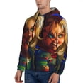 thumbnail image 3 of Lsque Chucky Pattern Casual Men's Hoodie,Hooded Sweatshirt with Kangaroo Pocket,Pullover Hoodie-Medium, 3 of 8
