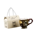 thumbnail image 3 of Taza de cerámica, taza de té con diseño de mariposa, chica bonita y elegante con colección de cajas de regalo, taza de café, regalo de cumpleaños para Estilo A, 3 of 8