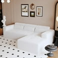 thumbnail image 6 of 109" Modern Teddy Fabric L-Shaped Sectional Sofa for Living Room, No Assembly Needed, 6 of 12