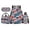 American Flag Print, variant on Uorisanigo Blue Baseball Drip Kids School Backpack Book Bag with Insulated Lunch Box & Pencil Case & Water Bottle Sling Bag Casual School Bag Set for Youth Primary School Students - 4 Pack