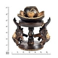 thumbnail image 3 of AeraVida Indoor/Outdoor Asymmetrical Rain tree wood Pillar Candle Holders, 3 of 4