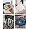 thumbnail image 6 of Famiware Stoneware Dinnerware Set for 4, 12-Piece Plates & Bowls, Cappuccino White, 6 of 9