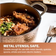 Gotham Steel Hammered 15 Pc Ceramic Pots and Pans Set Non stick, Ceramic Cookware Set with Utensils, Pots and Pans for Cooking, Non Toxic Pot and Pan Set, Kitchen Set, Oven/Dishwasher Safe, Copper