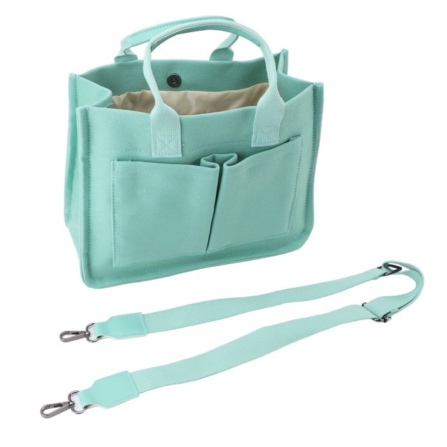 Large Canvas Tote Bag, Canvas Handbag with Zipper, Commute Handbag Closure Messenger Bag for Work Beach Gym