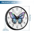 thumbnail image 3 of Voice Activated Clock with Glow Light 12 Inch Large Silent Wall Clock Battery Operated for Home Decor Blue Butterfly, 3 of 8