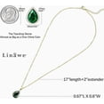 thumbnail image 2 of Crystal Chain Necklace for Women Trendy, Statement Diamond Pendant, Cubic Zirconia Summer Beach Boho Jewelry Set, 14K Gold/Rose Gold/Silver Birthstone, 2 of 4
