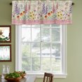 thumbnail image 3 of Meadow Wildflowers Curtain Valances for Windows, Kitchen Valance Window Treatments Panel 2 Pack, Rustic Floral Botanical Blossom Rod Pocket Short Curtains for Bathroom Bedroom 42 x 12 Inch, 3 of 8