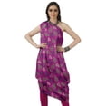thumbnail image 2 of Moomaya Robe Kurti Sans Manches à une Épaule Imprimée pour Femmes, Vêtement de Créateur Boho pour Fête, 2 of 7