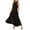 Black, variant on Sleeveless Dress for Women Halter Neck Split Ruffle Hem Flowy Maxi Dress Trendy Summer Dresses