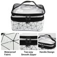 thumbnail image 3 of Unique Bargains Floral Makeup Bag Zipper Flower Cosmetic Pouch White, 3 of 7