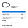 thumbnail image 2 of Fuel Pump Mounting Gasket - Compatible with 1963 - 1968 Chevy Chevy II 1964 1965 1966 1967, 2 of 2