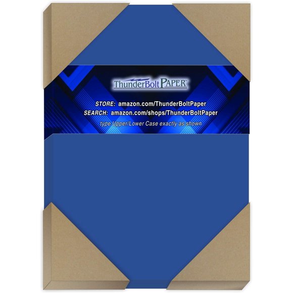 125 Bright Royal Blue 65# Cardstock Paper 5.5 X 8.5 Inches Half Letter | Statement Size - 65# Cover Light Weight Card Stock - Bright Printable Smooth Paper Surface