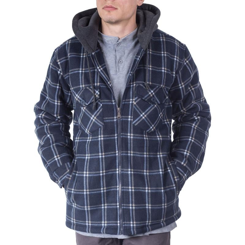 big and tall quilted flannel shirt jacket