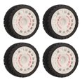 thumbnail image 1 of RC Car Tire, 4 Pcs RC On Road Tires Strong Cushioning High Wear Resistant RC Wheel Rims Rubber Tires Set RC Car Accessories for 1/10 Remote Control Car, 1 of 7