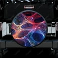 thumbnail image 1 of Abstract 3D Neural Pattern Polyester Universal Spare Wheel Tire Cover Custom Tire-Covers for Trailer RV SUV Truck Camper, 1 of 5