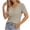 Gray, variant on AHTJRT Women's Sweater Short Sleeve V Neck Lightweight Cable Knit Spring Summer Breathable Work Business Casual Pullover Tops Pink L