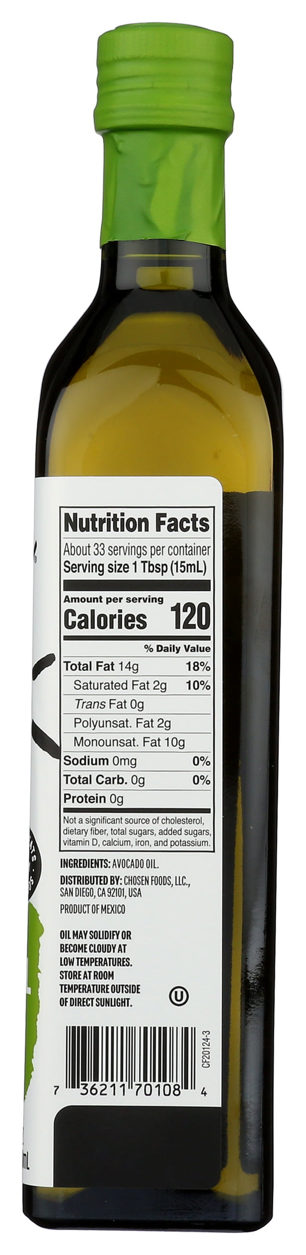 Pack of 6, Chosen Foods 100% Pure Avocado Oil, 500 ml