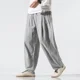 thumbnail image 4 of Pantalones casuales para hombre, pantalones holgados de hip hop para hombre, pantalones harén de lino, gran oferta, estilo de algodón, moda de verano Harajuku, ropa de calle Y2k larga, 4 of 5