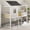 Antique White, variant on Antique White Twin over Twin Bunk Bed Wood Loft Bed with Roof, Window, Guardrail, Ladder