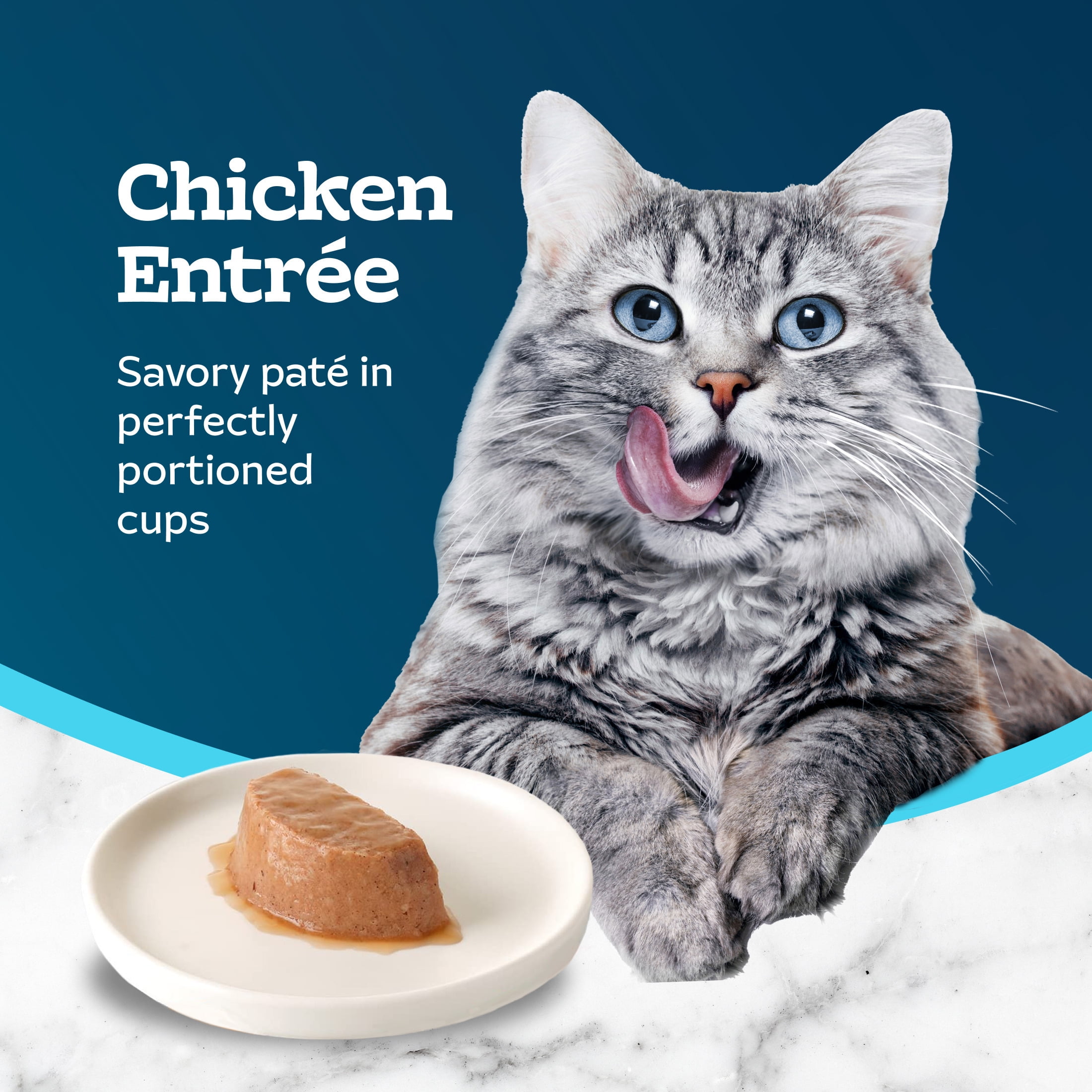(24 pack) Blue Buffalo Tastefuls Spoonless Singles Wet Cat Food Paté, 2.6-oz. Twin Pack, Chicken
