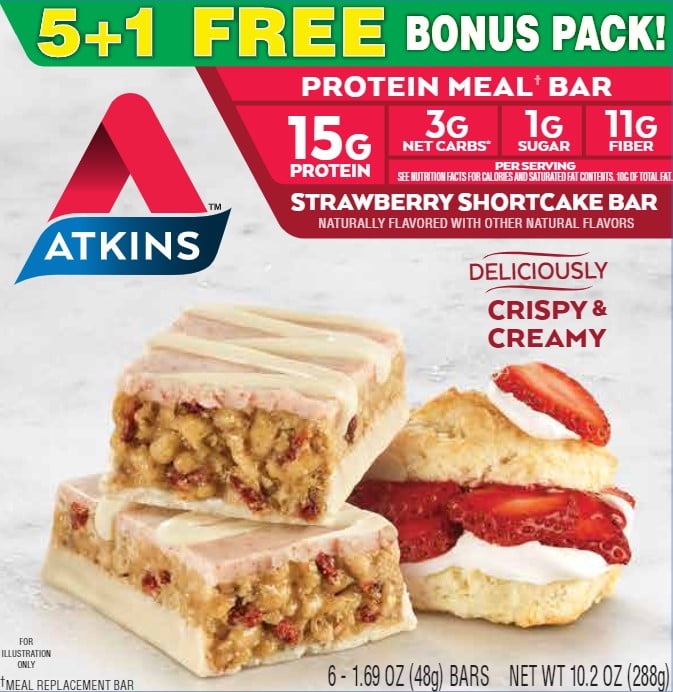 ATK Meal Bar 6pk1.69oz Strawberry Shortcake