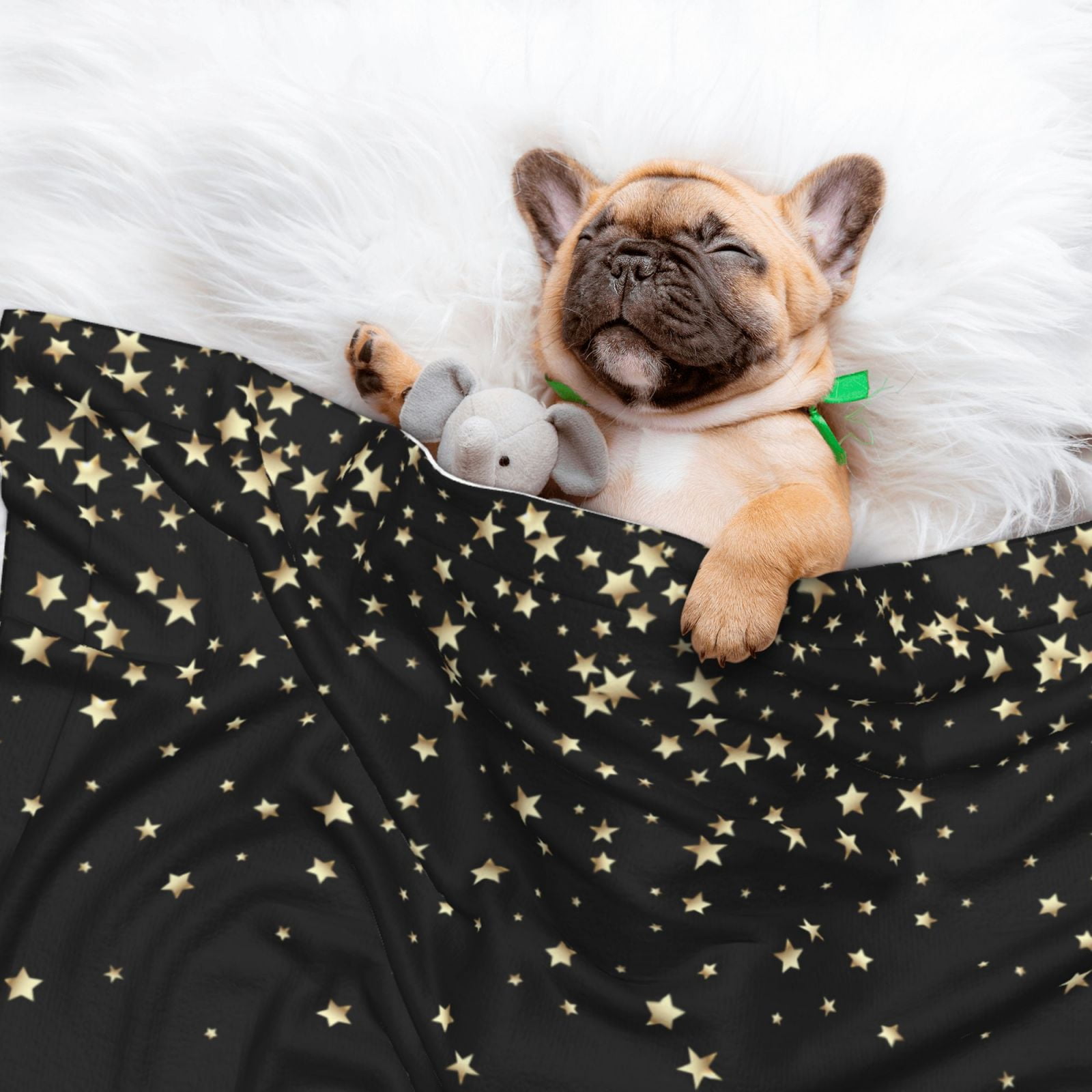 Naloa Star Silver Glitter Dog Blanket, 3 Sizes Cat Blanket for Indoor Cats Large Medium Small Dog Gifts-Small