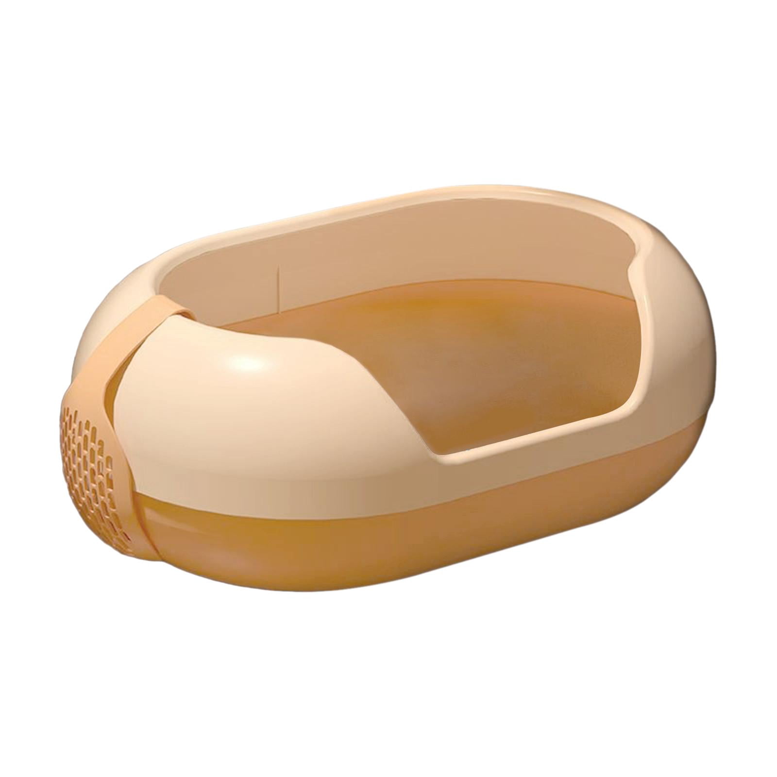 Semi Enclosed Cat Litter Box Large Cat Toilet 60x41x24cm Removable for Cats and Small Dogs Puppy Potty Cat Litter Tray Bedpan violet