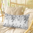thumbnail image 4 of Grey Eucalyptus Leaves Pillow Covers, Linen Long Throw Pillow Case, Spring Summer Botanical Holiday Pillow Protector Decorative Cushion Cover for Living Room/Bedroom 12" x 20", 4 of 8