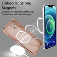 thumbnail image 2 of Compatible with iPhone 13 Case [Support for Magsafe] Magnetic Plating Electroplate Luxury Elegant Case Camera Protector Soft TPU Shockproof Protective Corner Back Cover iPhone 13 Case -Pink, 2 of 12
