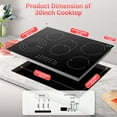 thumbnail image 5 of AMZCHEF 30 Inch Electric Stove Cooktop 8500W Built-in Electric Stove Cooktop with 5 Burners, Sensor Touch Control Safety Lock,220-240v, Hard Wire, No Plug, 5 of 7