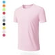 thumbnail image 4 of pstuiky Camisas de manga corta para hombre, Blusa deportiva informal de color liso con cuello redondo y manga corta elástica para hombre ropa de hombre m, 4 of 7