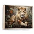 thumbnail image 2 of Designart "Lion composition Of Nature I" Animals Floater Framed Canvas Print, 2 of 7