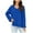 Blue, variant on Lovskoo Sweaters for Women Casual Trendy Solid Pullover Long Sleeve V-Neck Knit Tops Sweater Black