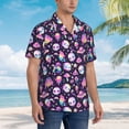 thumbnail image 3 of Fotbe Skull mushroom space Camisa Hawaiana para Hombre Unisex – Camisa Casual de Verano con Botones de Manga Corta de Algodón y Lino,Medium, 3 of 7