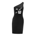 thumbnail image 3 of Vestido de mujer con hombros descubiertos, vestido de primavera para adolescentes, para caminar, viajes, fiestas, vacaciones S, 3 of 7
