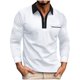 thumbnail image 1 of Blusa y camisa de manga larga con cuello vuelto para hombre, moda informal, cremallera, bloqueo de color, bolsillo, cuello vuelto, abrigo de manga larga de poliéster para hombre, 1 of 2