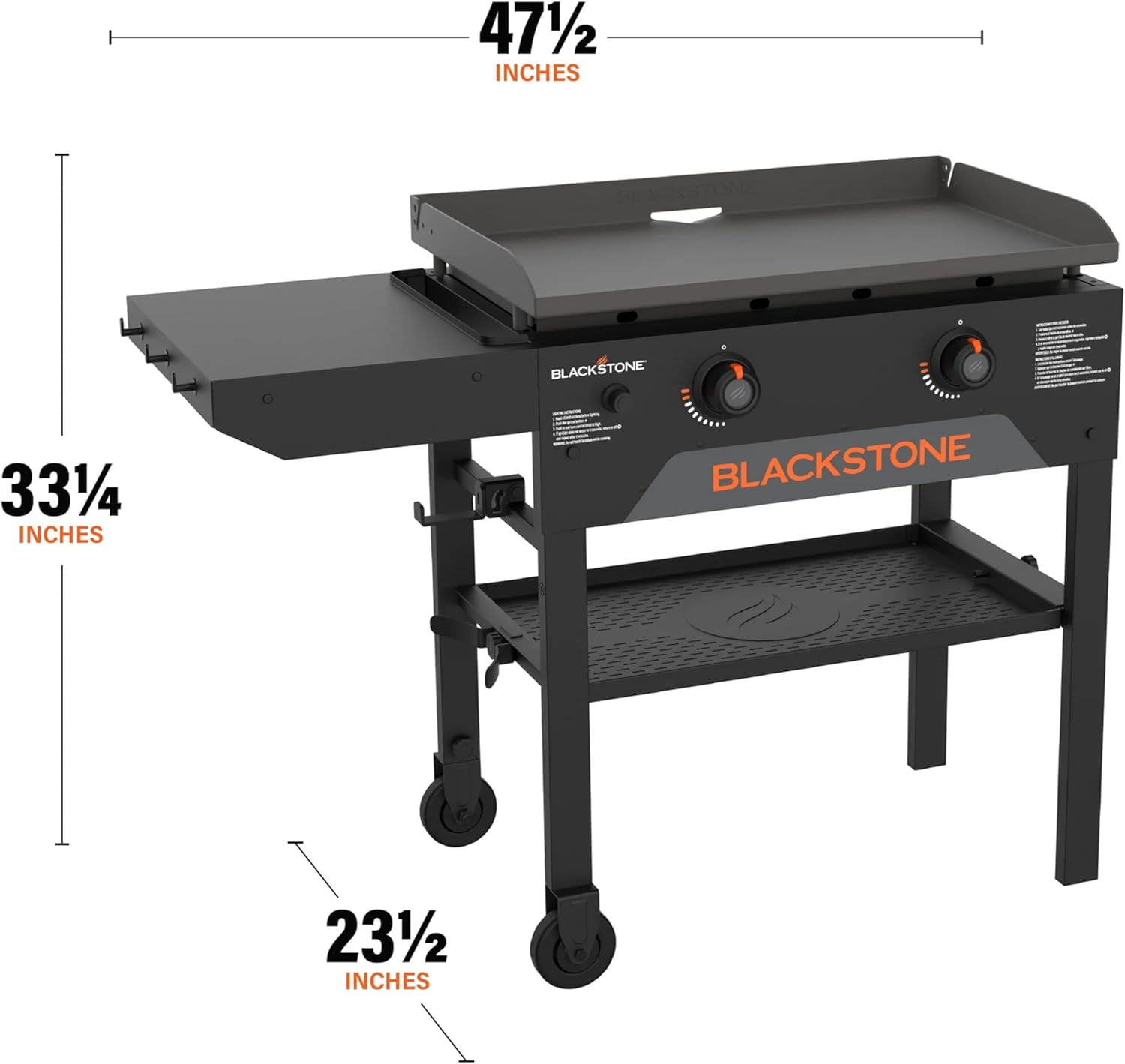 Blackstone 28 Inch Original Omnivore Griddle 2365, Blackstone 2 Burner Outdoor Flat Top Grill with Blackstone 5467 Patio Series Griddle Cover, Blackstone Accessories, Seasoning, and Blackstone Gloves