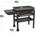 thumbnail image 3 of Blackstone 28 Inch Original Omnivore Griddle 2365, Blackstone 2 Burner Outdoor Flat Top Grill with Blackstone 5467 Patio Series Griddle Cover, Blackstone Accessories, Seasoning, and Blackstone Gloves, 3 of 7