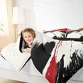 thumbnail image 4 of Manfei Black Red Watercolor Bedding Comforter Set, Modern Artwork Twin Comforter Sets, Teen Kid Adult Reversible Bedding Set, Ultra Soft Home Decor, 2pcs, 4 of 8