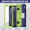 thumbnail image 5 of XYX Case for Samsung Galaxy Tab A9 8.7 inch (SM-X110/SM-X115), Dual Layer Slim Heavy Shockproof Rugged Protective Cover Case with Kickstand (Navy Lime), 5 of 7