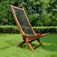 thumbnail image 2 of ODUSE-DAILY Wooden Outdoor Patio Folding & Stacking Chairs, Brown (Set of 2), 2 of 11