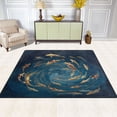 thumbnail image 3 of 63x48in Area Rug Machine Washable Floor Mats Skid-Resistant Backing Carpet for Home Kitchen Bedroom Whirlpool Carp Pattern, 3 of 7