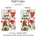 thumbnail image 4 of Christmas Gnome House Flag Happy Holidays Burlap Vertical Double Sided Christmas Ball Qrnaments Flag Xmas Farmhouse Seasonal Winter Holiday Yard Outdoor Decoration 28x40 Inch, 4 of 6
