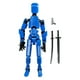 thumbnail image 4 of 1 Juego de figuras de acción de maniquí 3D de Robot multiarticulado móvil, 13, negro y azul, 4 of 4