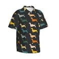 thumbnail image 2 of Daiia Plaid Dachshund Hawaiian Shirt for Men Gentle Cotton Regular Short Sleeve Casual-3X-Large, 2 of 9
