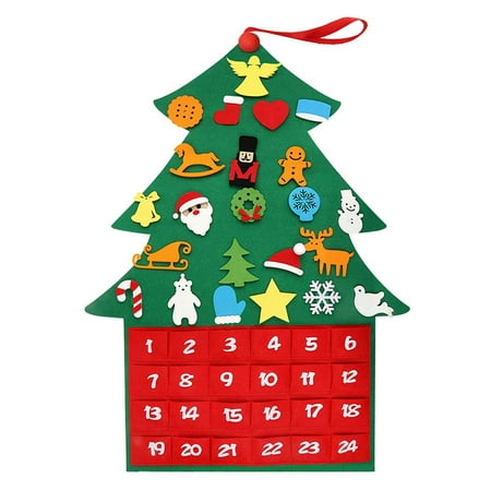 Christmas Tree Advent Calendar Panels Kit Felt Fabric Holiday Countdown (Best Advent Calendar App)